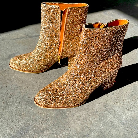 Hey Girl by Corkys tan extreme glitter boots size 8 never worn - Picture 3 of 17